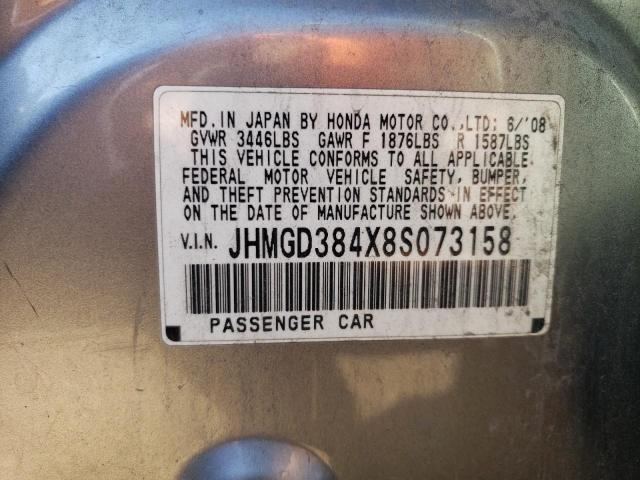 Photo 11 VIN: JHMGD384X8S073158 - HONDA FIT 