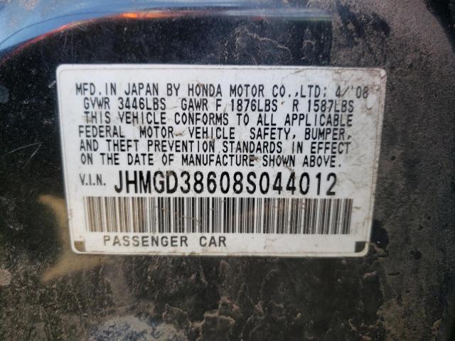 Photo 9 VIN: JHMGD38608S044012 - HONDA FIT SPORT 