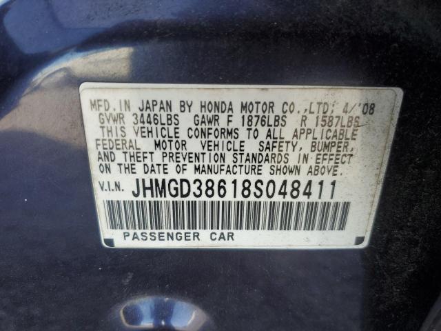 Photo 11 VIN: JHMGD38618S048411 - HONDA FIT SPORT 