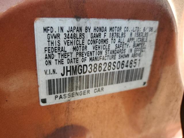 Photo 12 VIN: JHMGD38628S064651 - HONDA FIT SPORT 