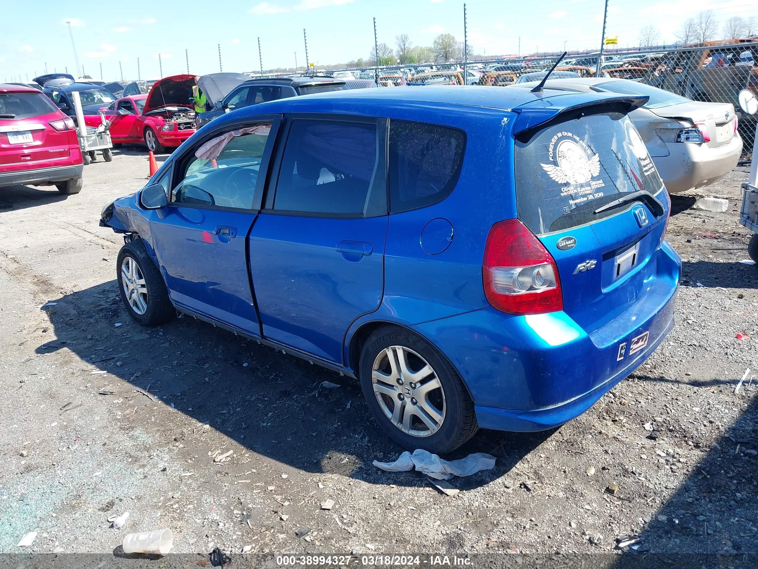 Photo 2 VIN: JHMGD38637S019507 - HONDA FIT 