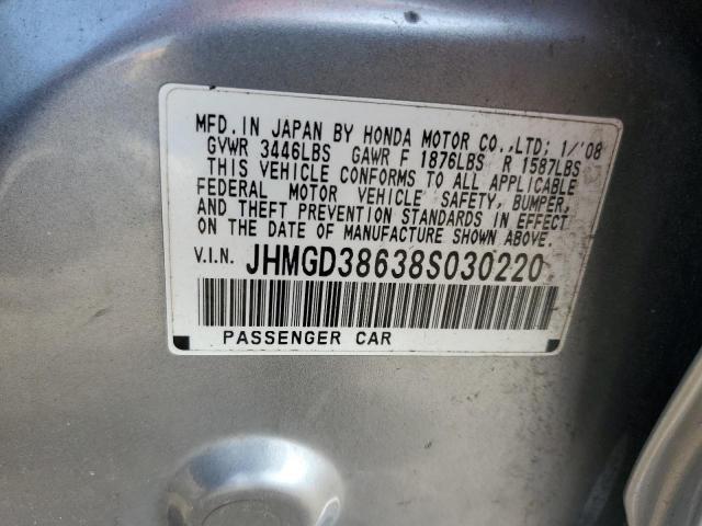 Photo 11 VIN: JHMGD38638S030220 - HONDA FIT 