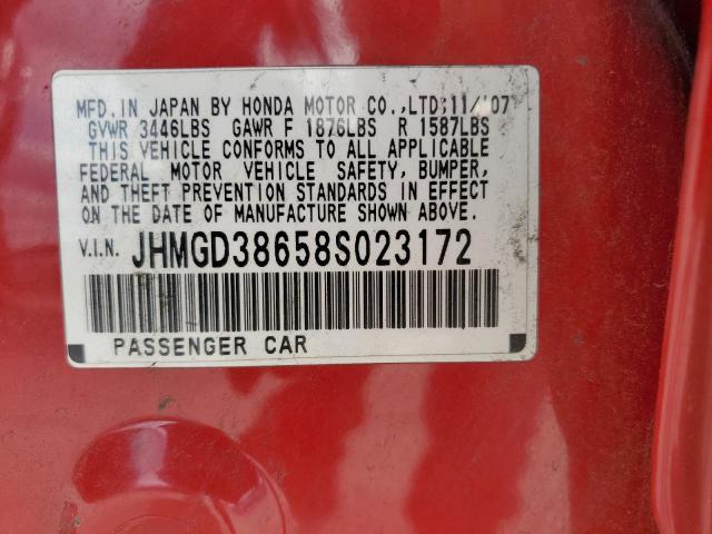 Photo 12 VIN: JHMGD38658S023172 - HONDA FIT 