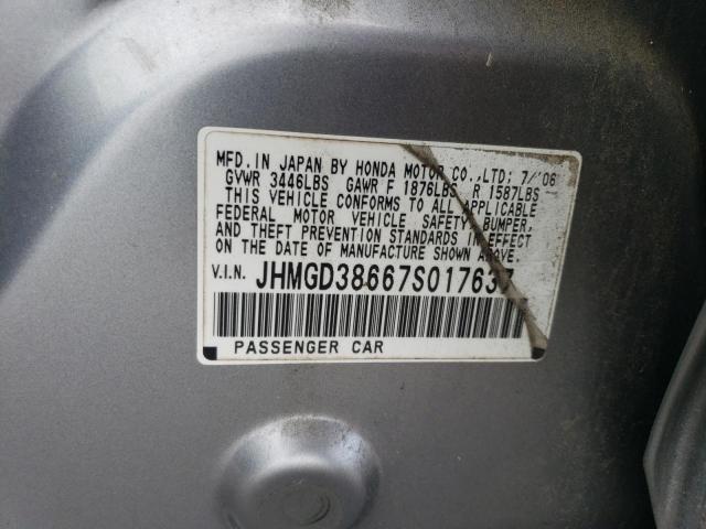 Photo 11 VIN: JHMGD38667S017637 - HONDA FIT 