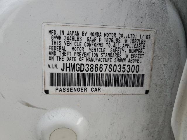 Photo 11 VIN: JHMGD38667S035300 - HONDA FIT S 