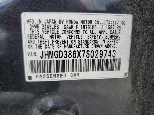 Photo 12 VIN: JHMGD386X7S029743 - HONDA FIT S 