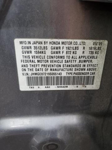 Photo 11 VIN: JHMGE87219S055143 - HONDA FIT 