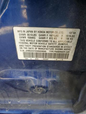 Photo 11 VIN: JHMGE87239S039560 - HONDA FIT 