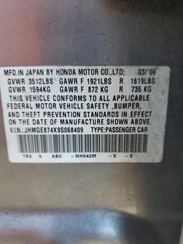 Photo 12 VIN: JHMGE874X9S068409 - HONDA FIT 