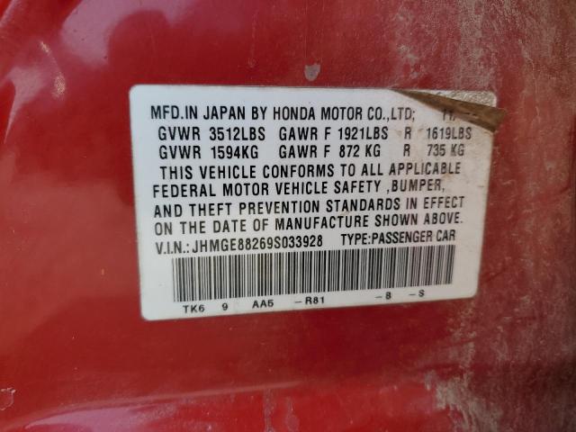 Photo 11 VIN: JHMGE88269S033928 - HONDA FIT 