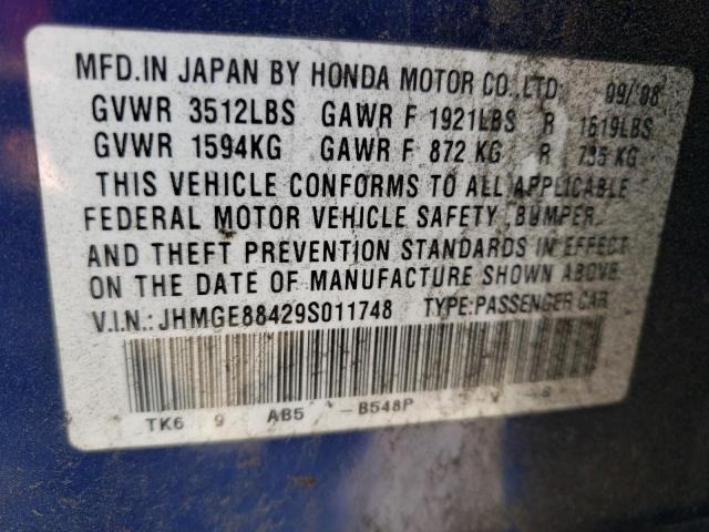 Photo 11 VIN: JHMGE88429S011748 - HONDA FIT 