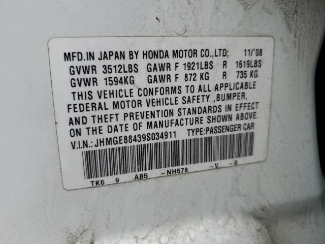 Photo 11 VIN: JHMGE88439S034911 - HONDA FIT 