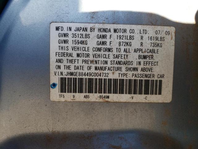 Photo 11 VIN: JHMGE88449C004732 - HONDA FIT 