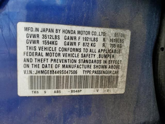 Photo 11 VIN: JHMGE88449S047506 - HONDA FIT SPORT 