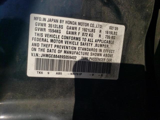 Photo 11 VIN: JHMGE88489S059402 - HONDA FIT SPORT 