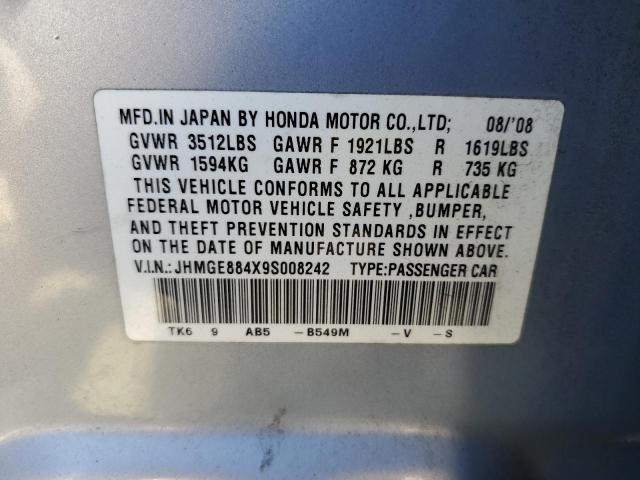 Photo 11 VIN: JHMGE884X9S008242 - HONDA FIT SPORT 