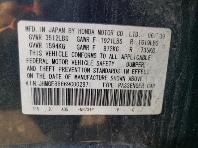 Photo 11 VIN: JHMGE88669C002871 - HONDA FIT SPORT 