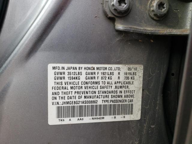 Photo 11 VIN: JHMGE8G21AS008862 - HONDA FIT 