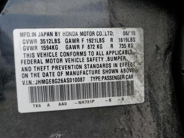 Photo 11 VIN: JHMGE8G26AS010087 - HONDA FIT 