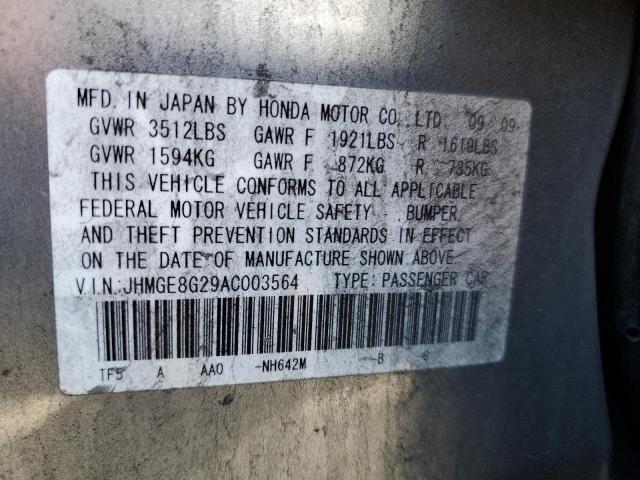 Photo 11 VIN: JHMGE8G29AC003564 - HONDA FIT 