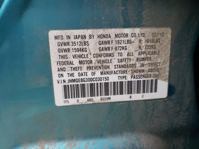 Photo 9 VIN: JHMGE8G30DC030150 - HONDA FIT 