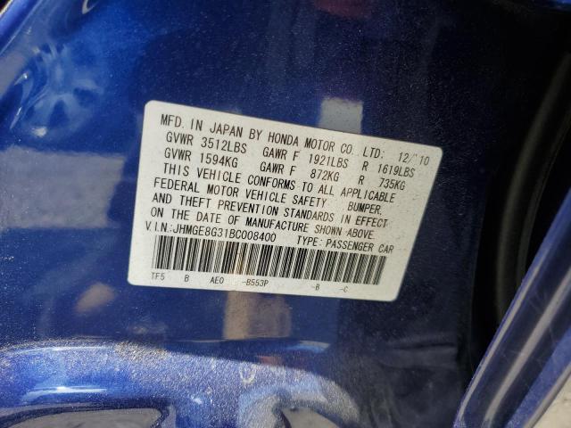 Photo 11 VIN: JHMGE8G31BC008400 - HONDA FIT 