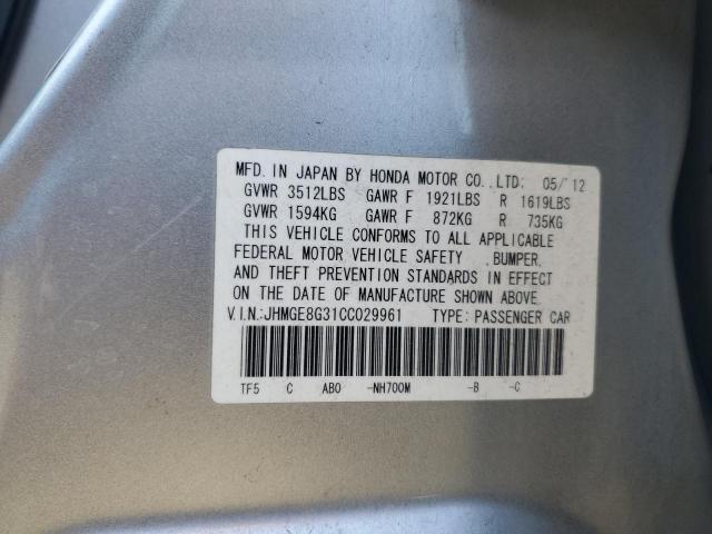 Photo 11 VIN: JHMGE8G31CC029961 - HONDA FIT 