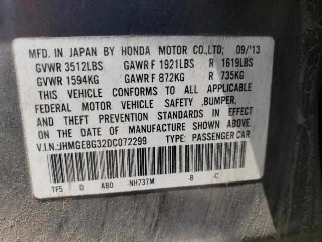 Photo 12 VIN: JHMGE8G32DC072299 - HONDA FIT 