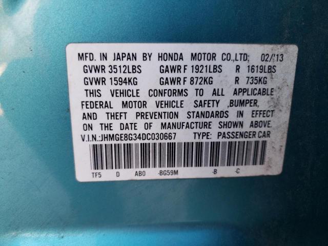 Photo 9 VIN: JHMGE8G34DC030667 - HONDA FIT 