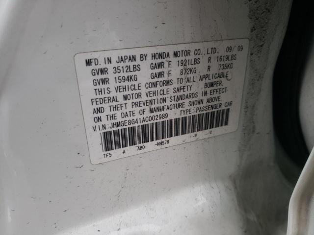 Photo 12 VIN: JHMGE8G41AC002989 - HONDA FIT 