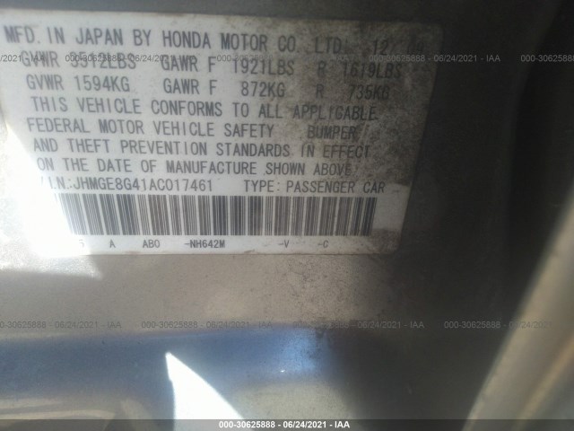 Photo 8 VIN: JHMGE8G41AC017461 - HONDA FIT 