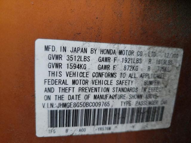 Photo 11 VIN: JHMGE8G50BC009765 - HONDA FIT 