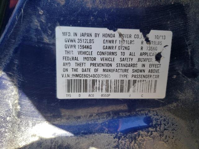 Photo 11 VIN: JHMGE8G54DC075965 - HONDA FIT SPORT 