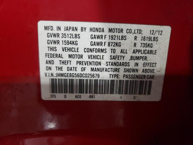 Photo 11 VIN: JHMGE8G56DC025679 - HONDA FIT SPORT 