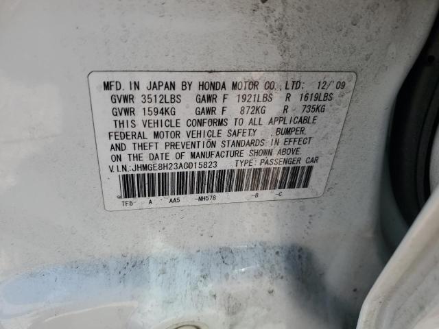 Photo 11 VIN: JHMGE8H23AC015823 - HONDA FIT 