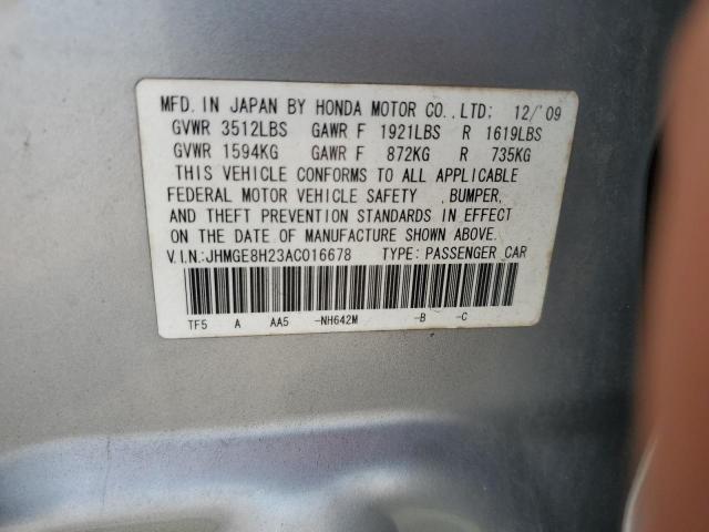 Photo 11 VIN: JHMGE8H23AC016678 - HONDA FIT 