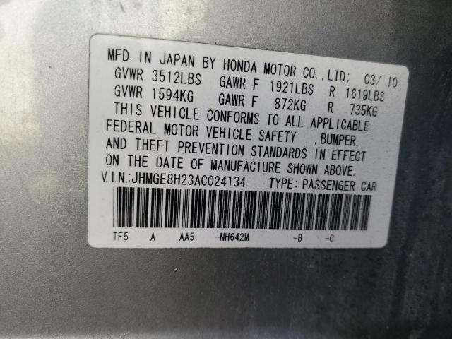 Photo 11 VIN: JHMGE8H23AC024134 - HONDA FIT 