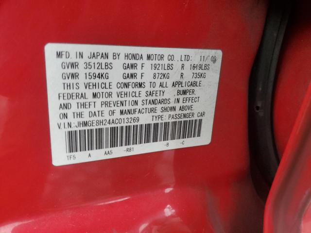 Photo 11 VIN: JHMGE8H24AC013269 - HONDA FIT 