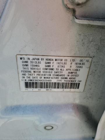 Photo 11 VIN: JHMGE8H24AC029469 - HONDA FIT 