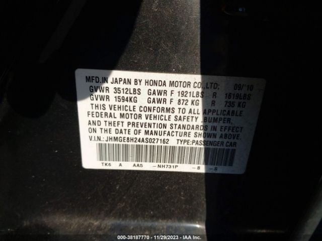 Photo 8 VIN: JHMGE8H24AS027162 - HONDA FIT 