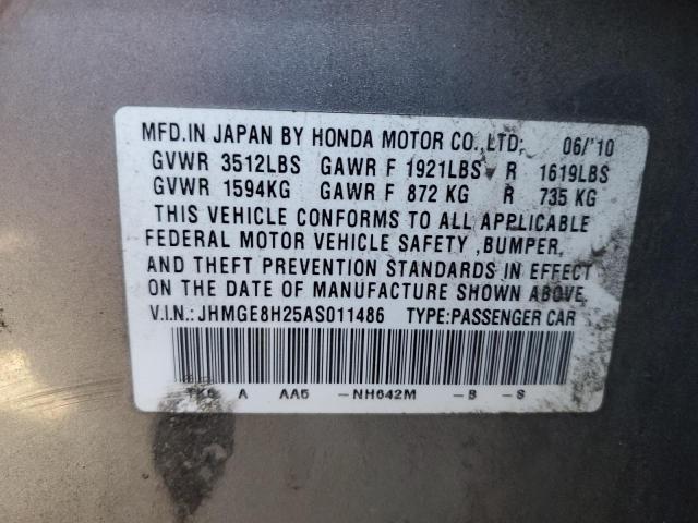 Photo 11 VIN: JHMGE8H25AS011486 - HONDA FIT 