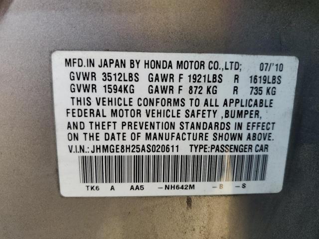 Photo 11 VIN: JHMGE8H25AS020611 - HONDA FIT 