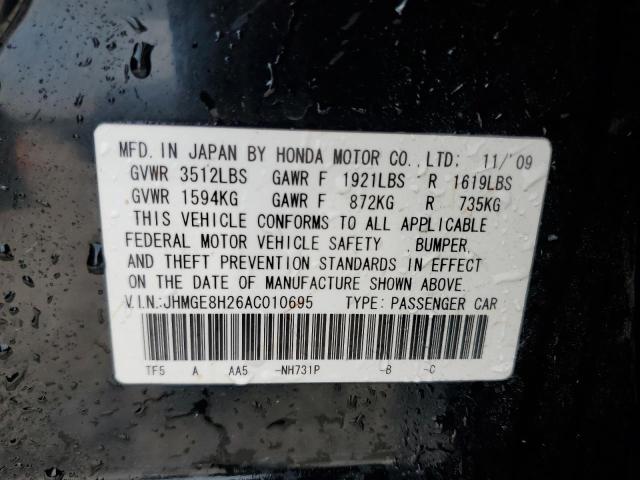 Photo 13 VIN: JHMGE8H26AC010695 - HONDA FIT 