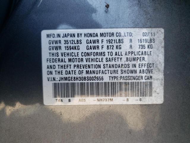 Photo 11 VIN: JHMGE8H30BS002656 - HONDA FIT 