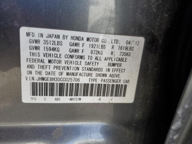 Photo 11 VIN: JHMGE8H30CC025706 - HONDA FIT 