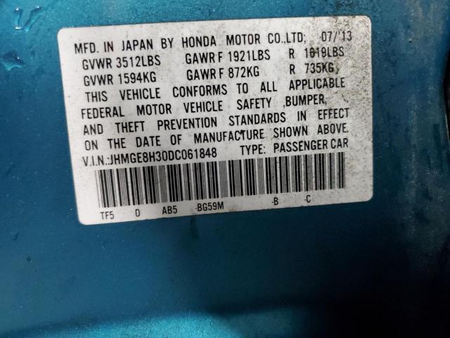 Photo 12 VIN: JHMGE8H30DC061848 - HONDA FIT 