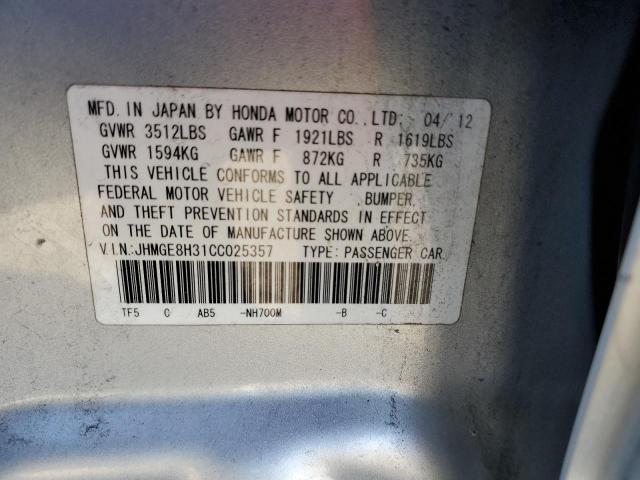 Photo 11 VIN: JHMGE8H31CC025357 - HONDA FIT 