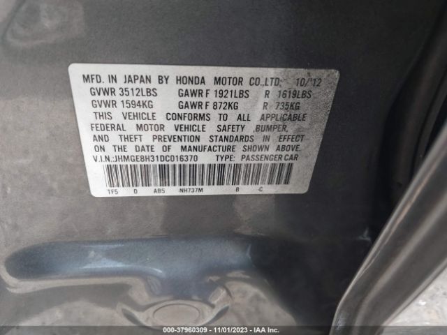 Photo 8 VIN: JHMGE8H31DC016370 - HONDA FIT 