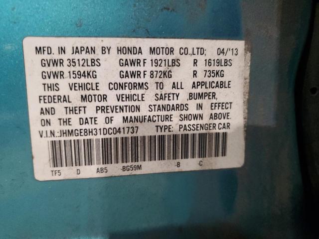 Photo 11 VIN: JHMGE8H31DC041737 - HONDA FIT 