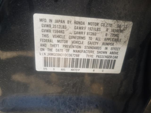 Photo 9 VIN: JHMGE8H31DC067268 - HONDA FIT 